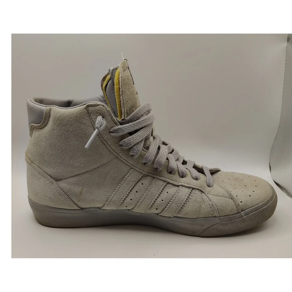 Adidas Basket Profi Mens‎ Grey Suede High Top Sneakers FW4976 Size 10